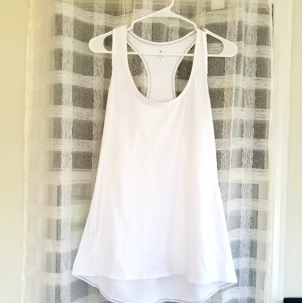 🔴 3/$15 SALE Athleta White Racerback Tank Top